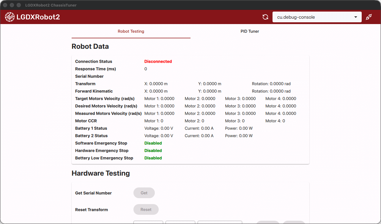 Screenshot of ChassisTuner